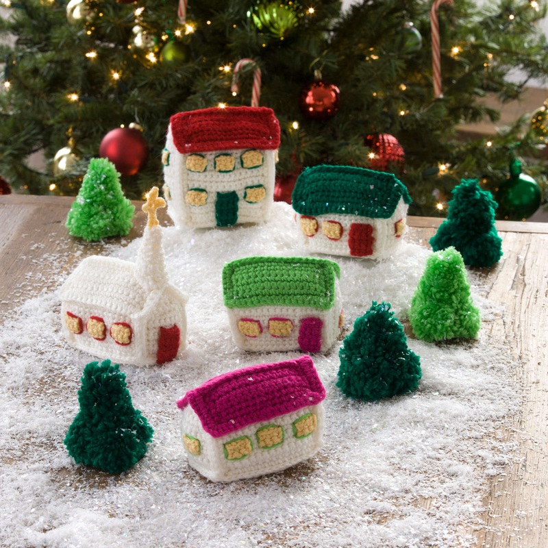 Red Heart Crochet Christmas Village
