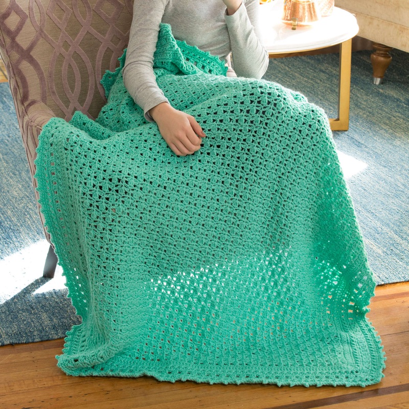 Red Heart Crochet Comforts of Home Throw