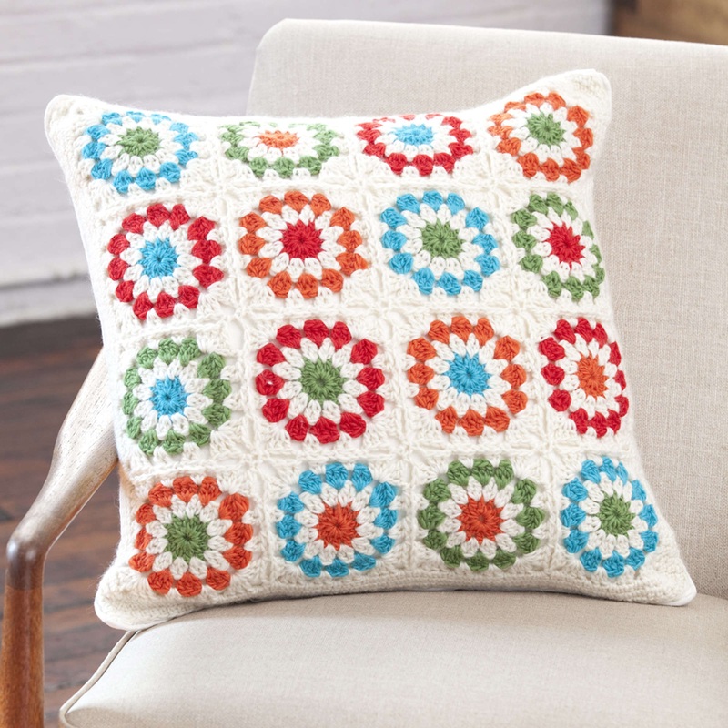 Red Heart Crochet Copenhagen Pillow