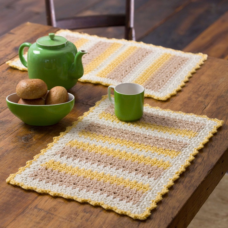 Red Heart Crochet Cornmeal Mats