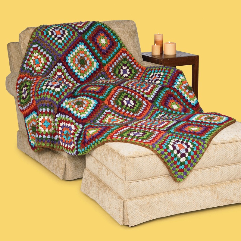 Red Heart Crochet Granny Classic Afghan