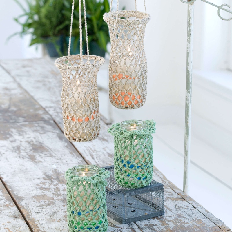 Red Heart Crochet Hanging Luminaries