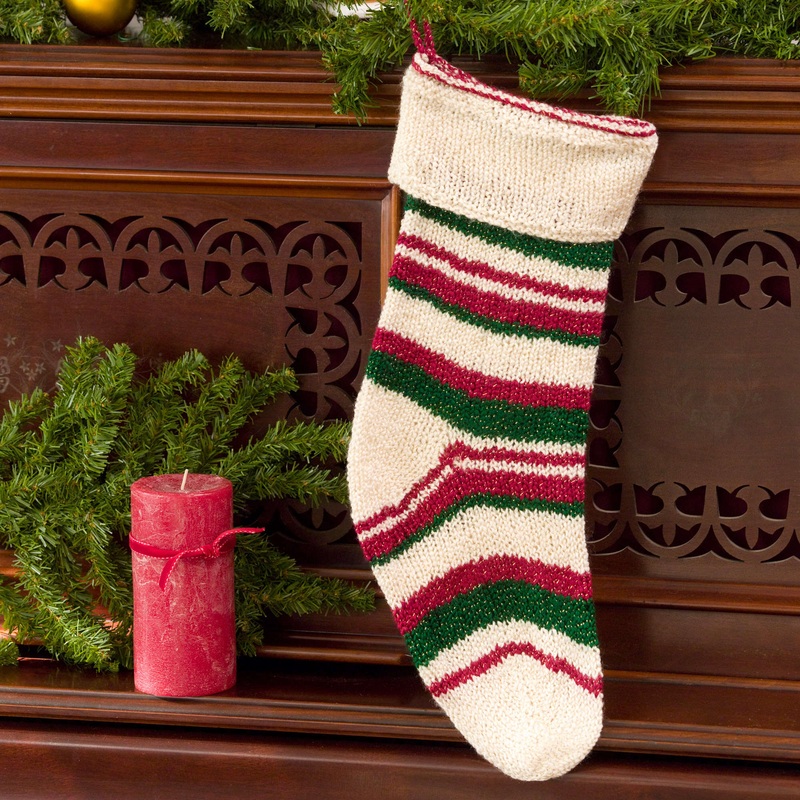 Red Heart Knit Christmas Stocking
