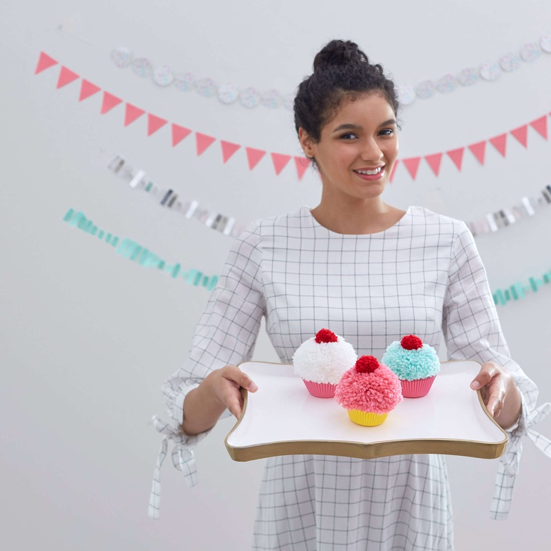 Red Heart Craft Cupcake Pompoms