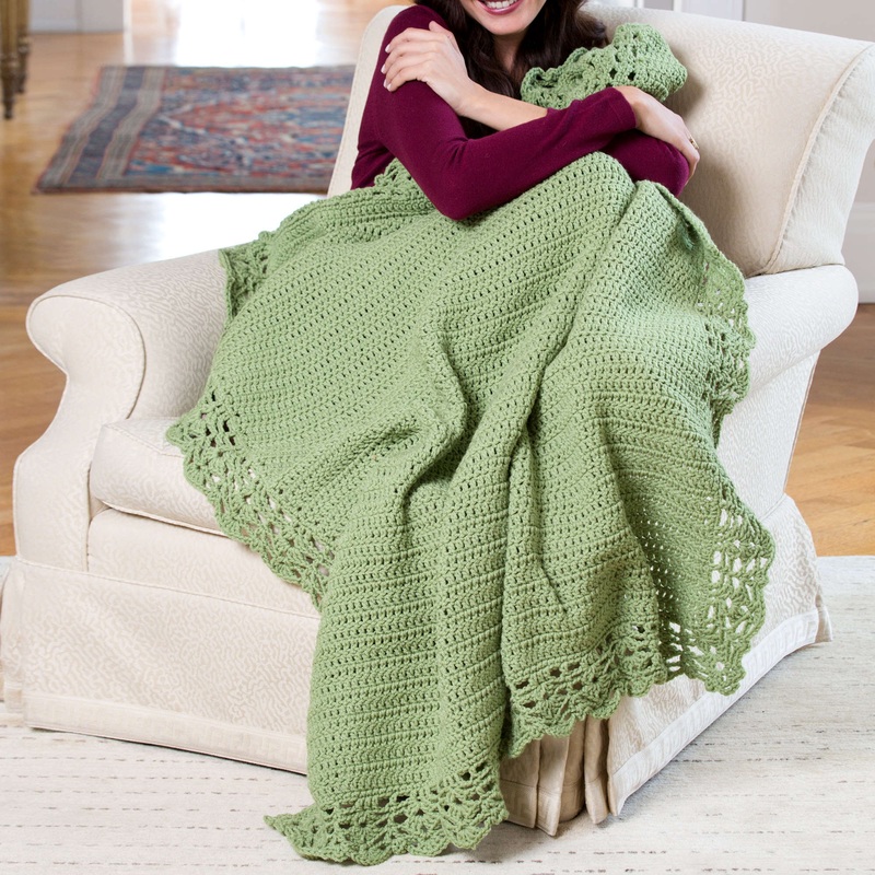 Red Heart Crochet Crowning Achievements Throw