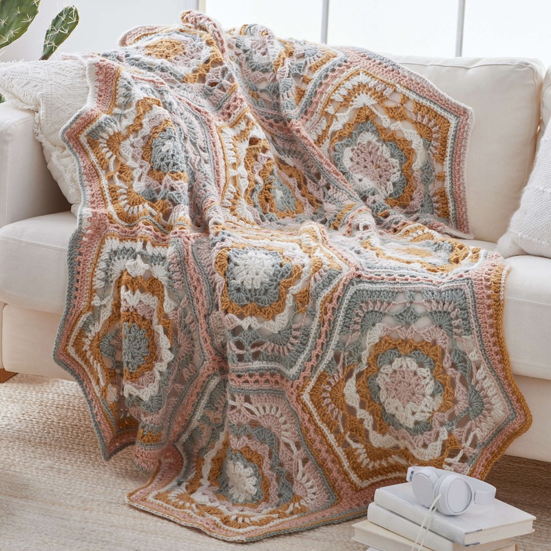 Red Heart Crochet Desert Dreams Throw