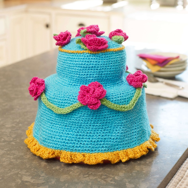 Red Heart Crochet Fancy Cake Cover
