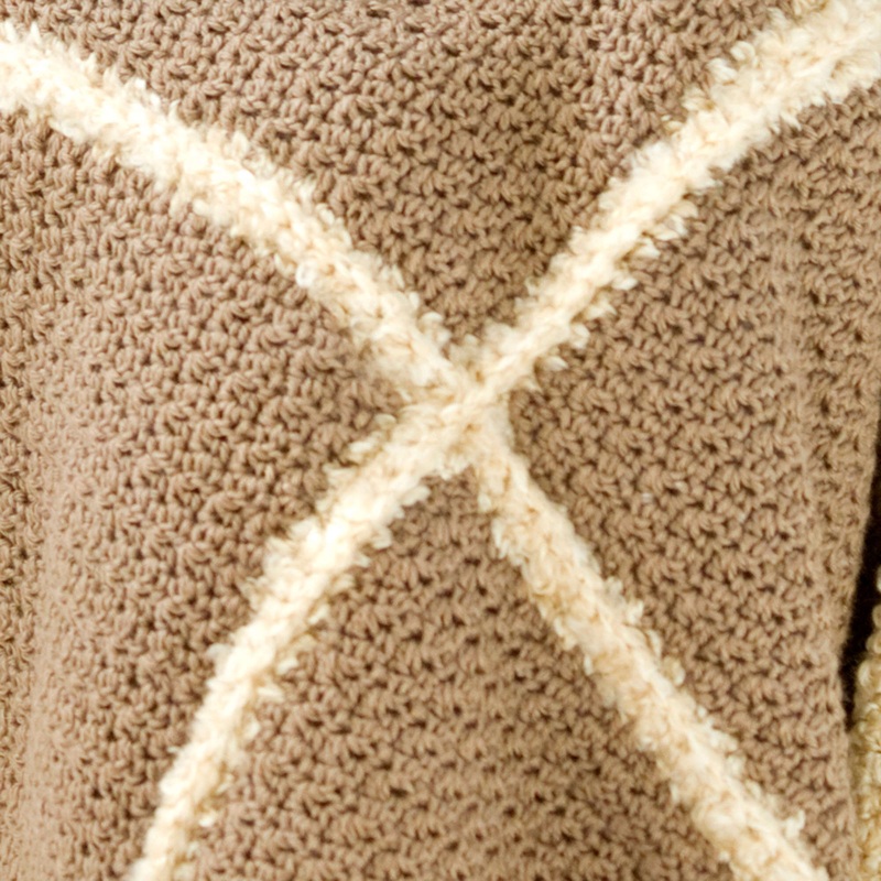 Red Heart Crochet Faux Shearling Throw