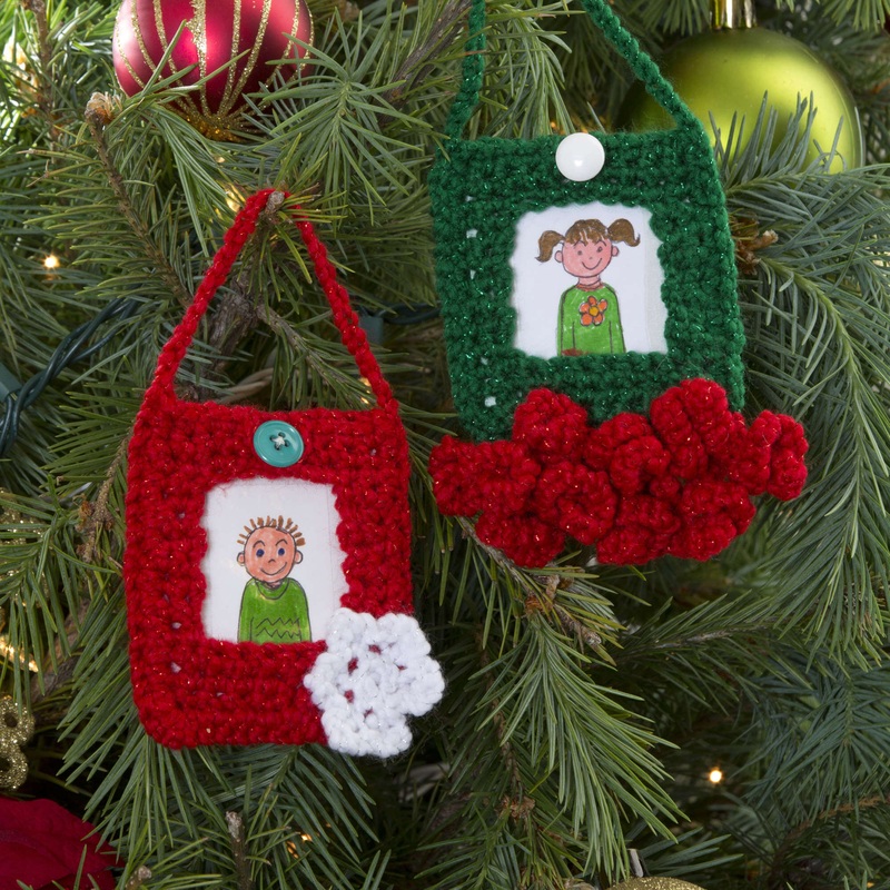 Red Heart Crochet Festive Ornament Frames