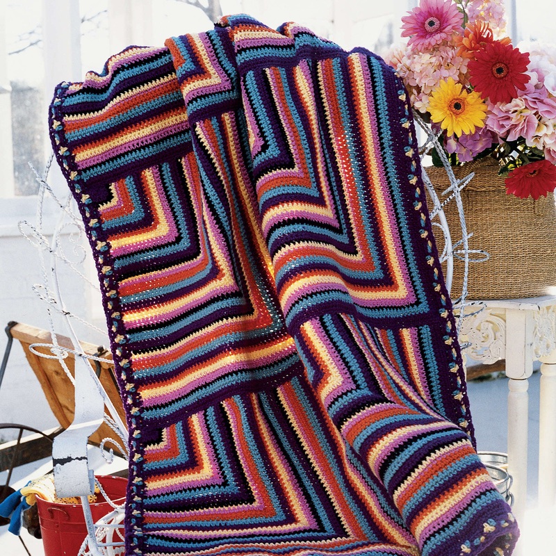 Red Heart Crochet Fiesta Throw