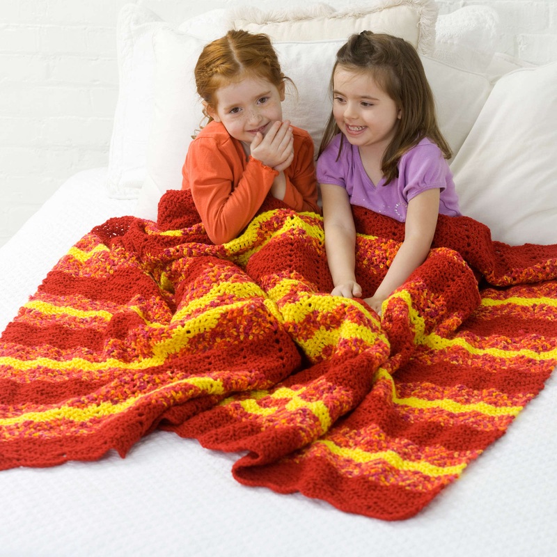 Red Heart Crochet Firecracker Throw