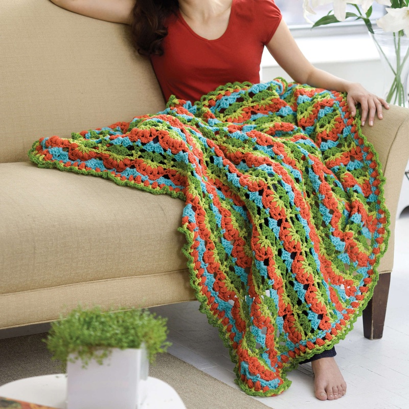 Red Heart Crochet Flamenco Fling Afghan
