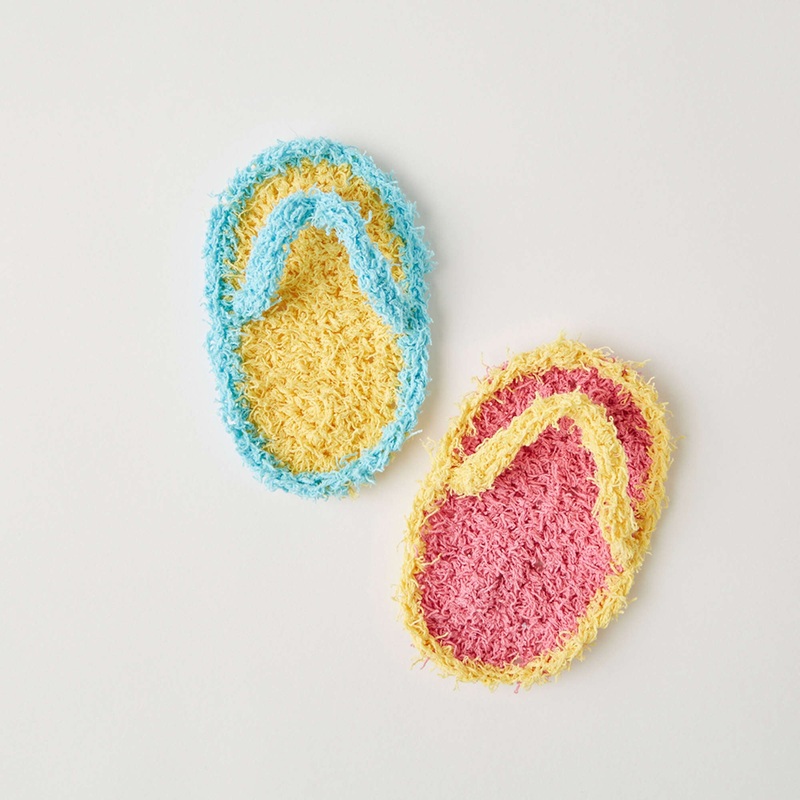 Red Heart Crochet Flip Flop Scrubby