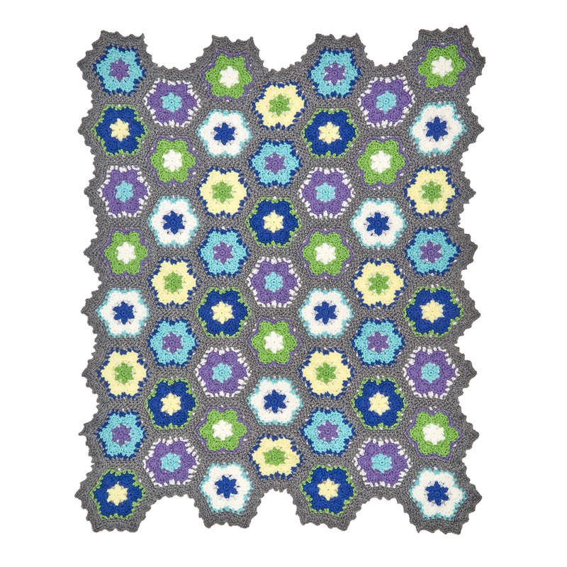 Red Heart Crochet Flowers In Bloom Throw