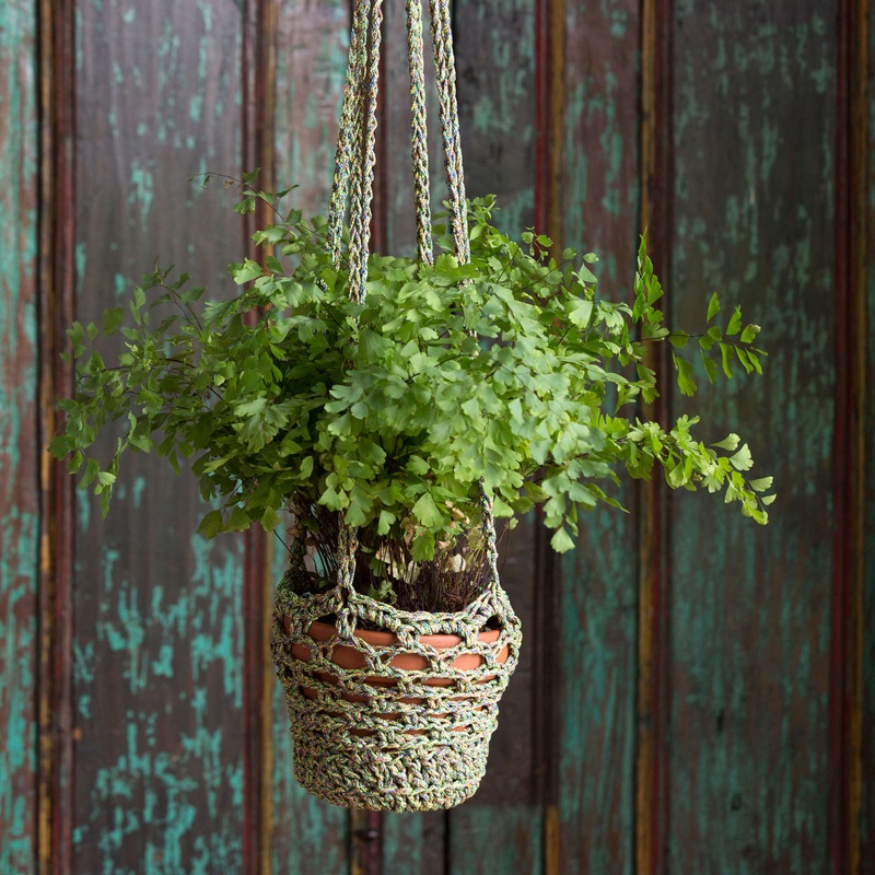 Red Heart Crochet Plant Hanger