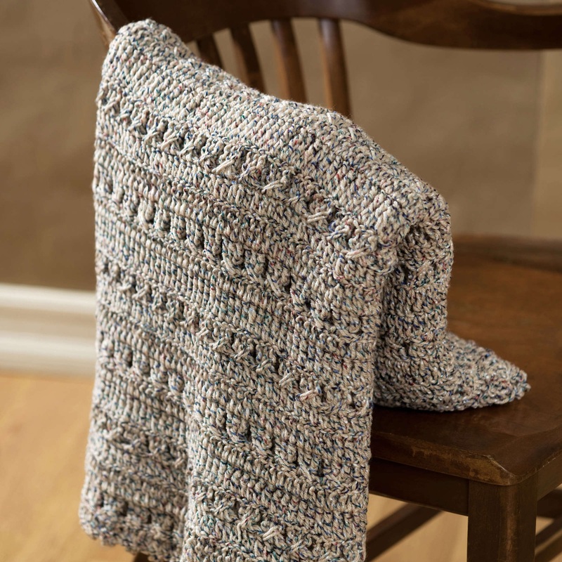 Red Heart Crochet Textured Throw