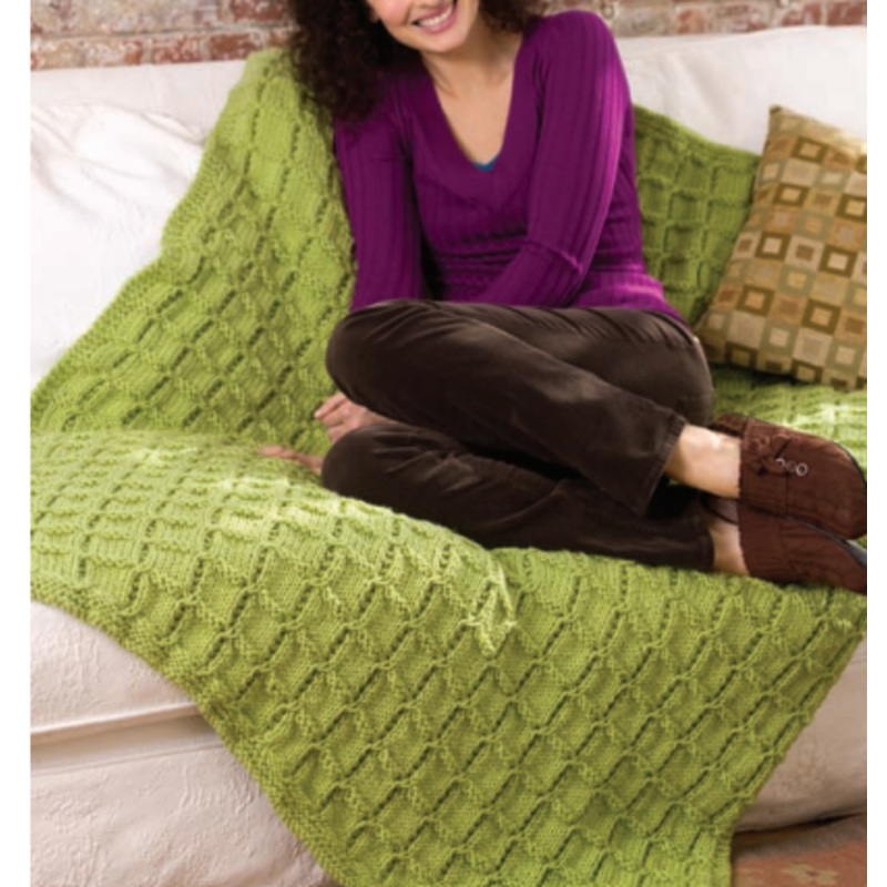 Red Heart Easy Cable Afghan|Single Size