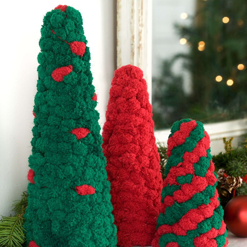 Red Heart Easy-Wrap Christmas Trees