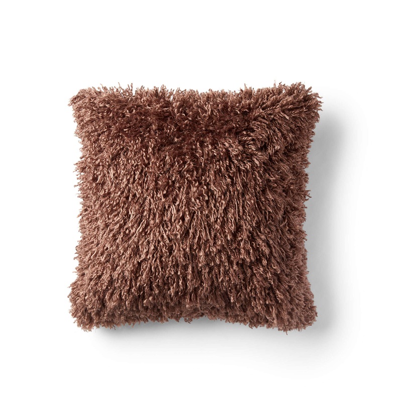 Red Heart Faux Mongolian Lamb Crochet Pillow