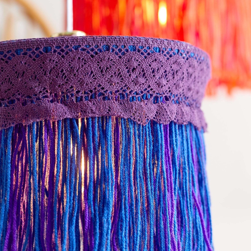 Red Heart Craft Groovy Lampshades