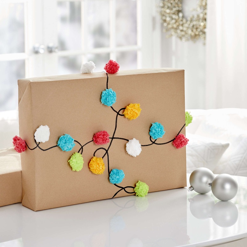 Red Heart Craft Holiday Lights Gift Wrap