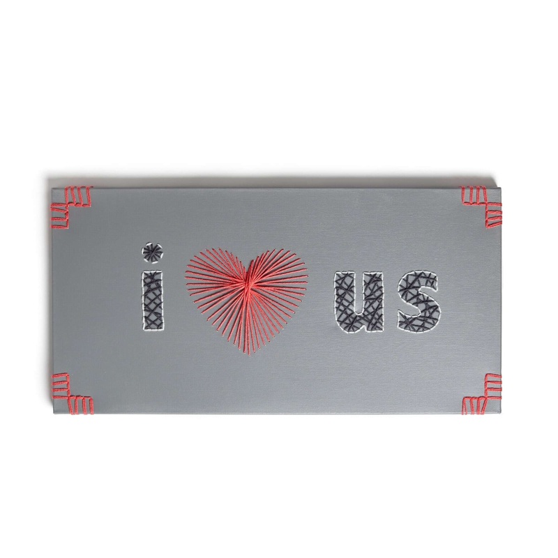 Red Heart Craft I (Heart) Us Canvas String Art