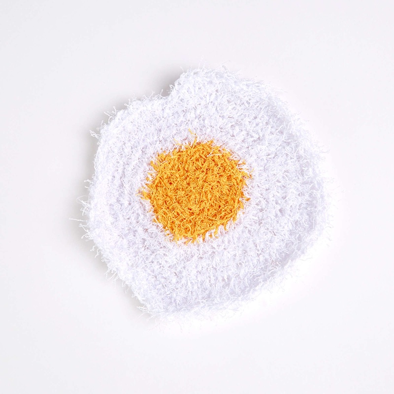 Red Heart Crochet Fried Egg Scrubby