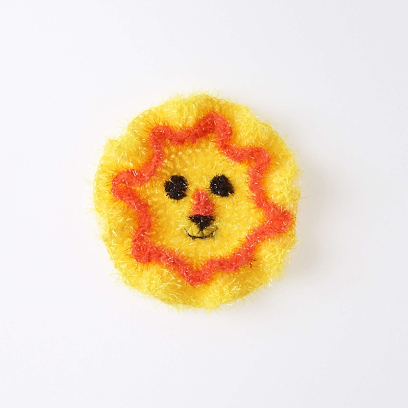 Red Heart Crochet Friendly Lion Face Scrubby