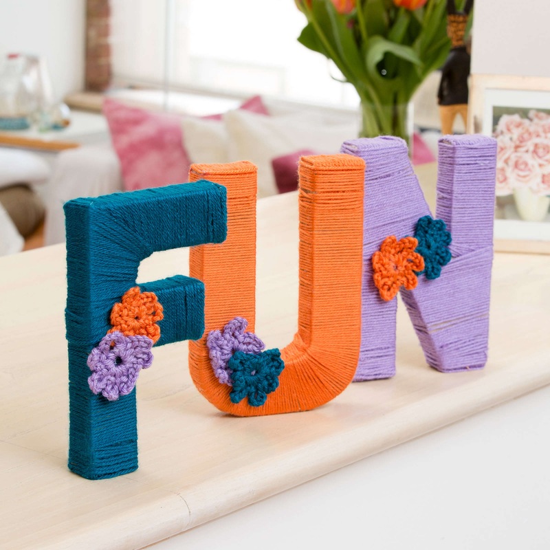 Red Heart Crochet Fun Wrapped Letters