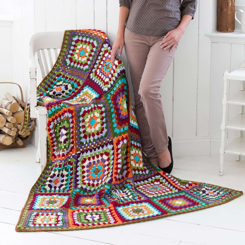 Red Heart Crochet Granny’s Classic Throw