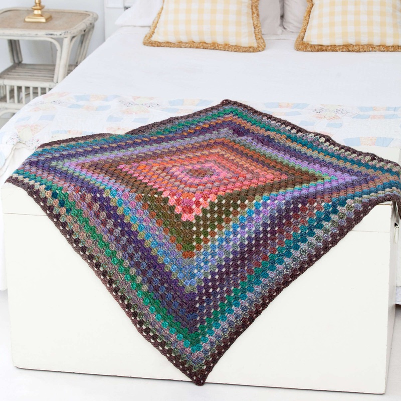 Red Heart Crochet Granny’s Treasure Throw