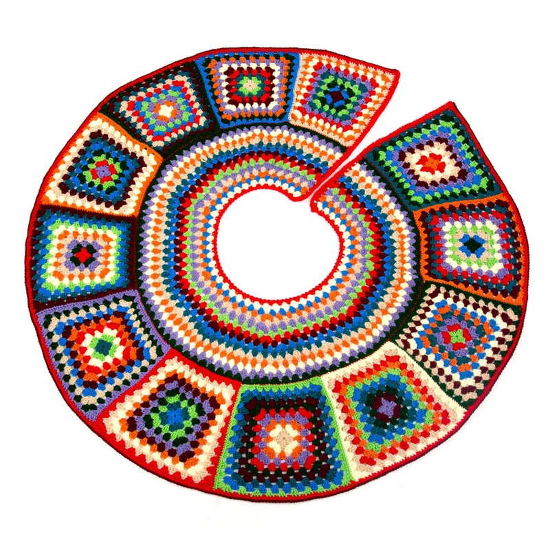 Red Heart Crochet Granny Tree Skirt