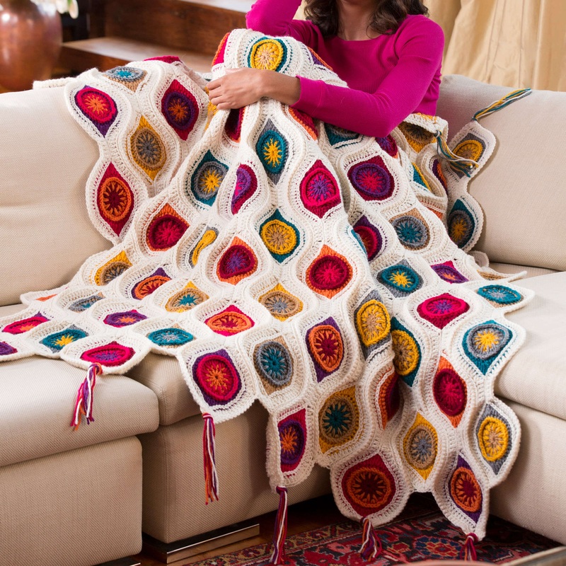 Red Heart Crochet Graphic Fall Throw