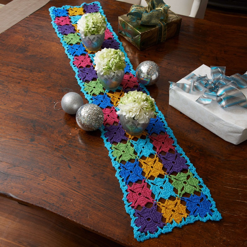 Red Heart Crochet Holiday Party Table Runner