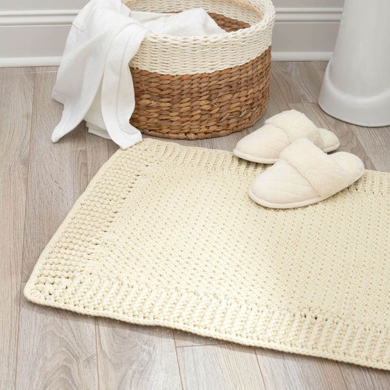 Red Heart Crochet Home Spa Bath Mat