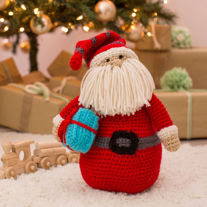 Red Heart Crochet Huggable Santa Pillow