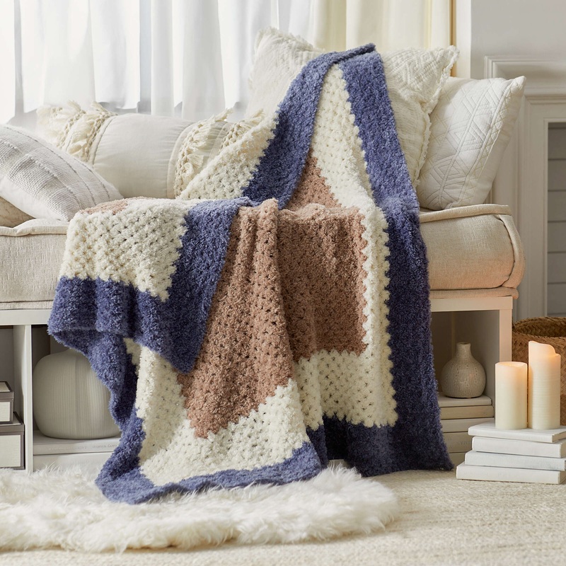 Red Heart Crochet Hygge At Home Throw