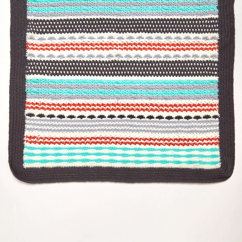 Red Heart Crochet Inspired Stripe Throw