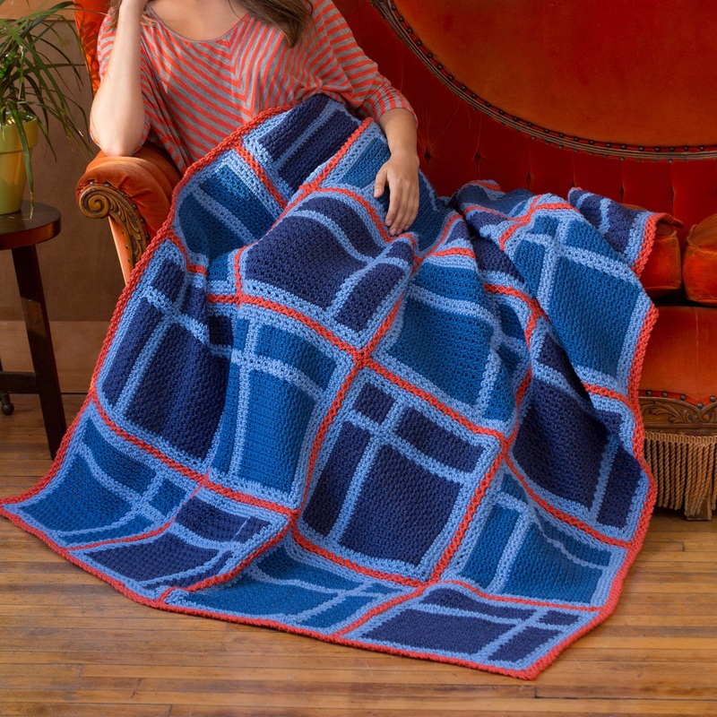 Red Heart Graphic Crochet Throw