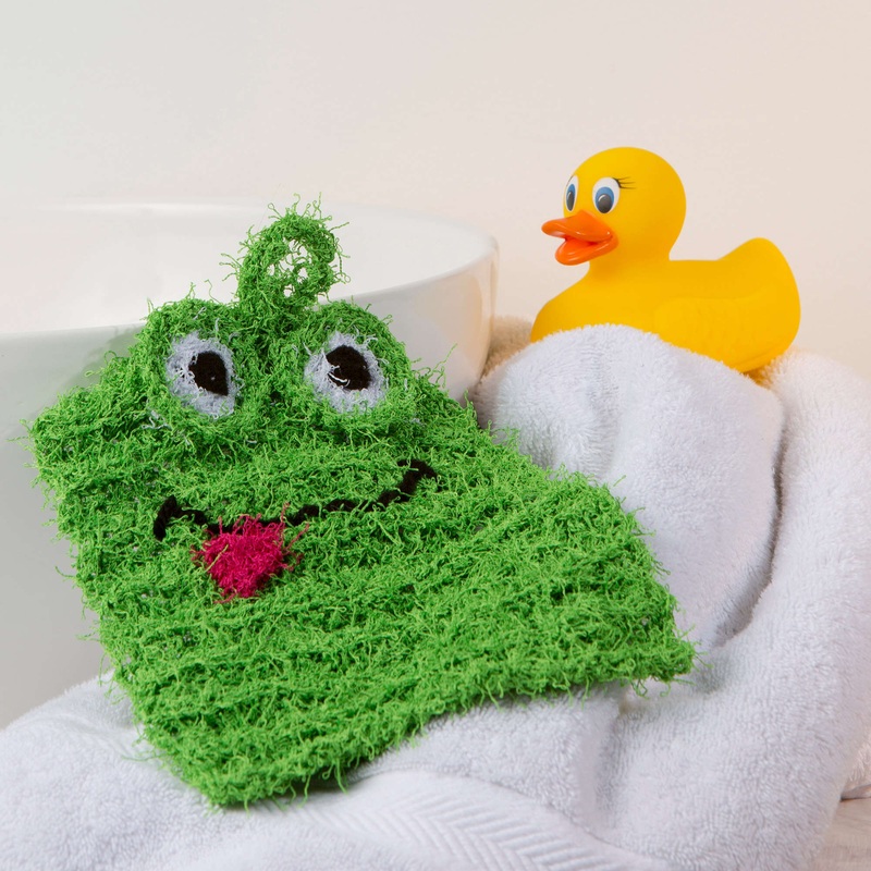 Red Heart Knit Froggy Scrubby|Single Size