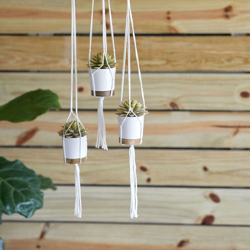 Red Heart Craft Knotted Plant Hangers