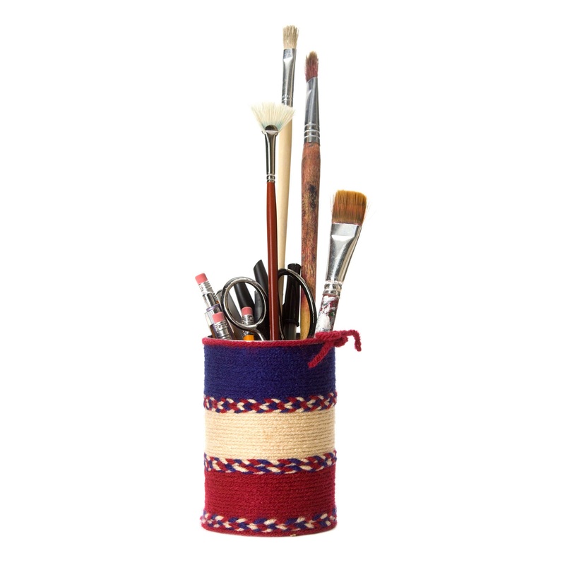 Red Heart Craft Pencil Can Holder