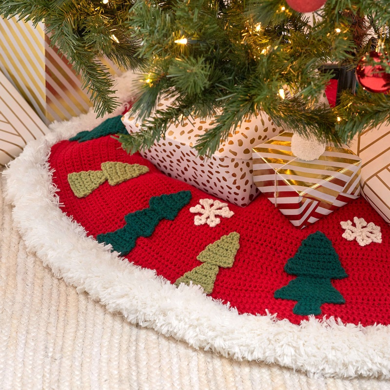 Red Heart Crochet Joyous Tree Skirt