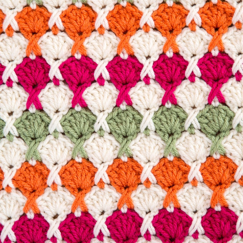 Red Heart Crochet Juicy Fruits and Whipped Crme Throw