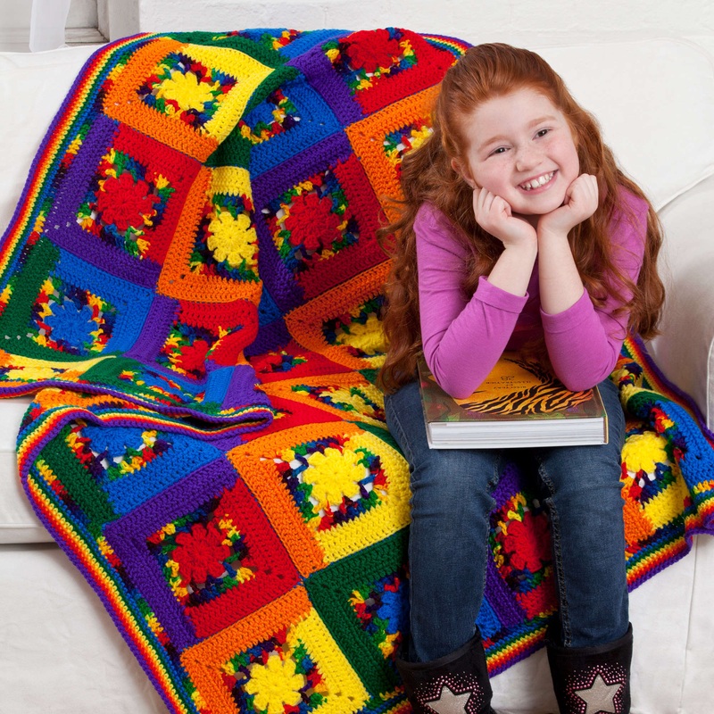 Red Heart Crochet Kids Cabin Throw