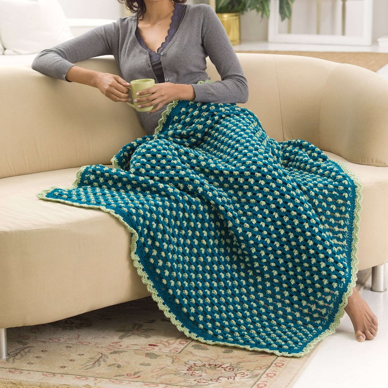 Red Heart Crochet Let’s Relax Throw