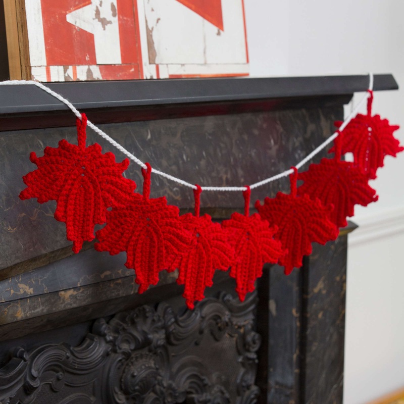 Red Heart Crochet Maple Leaf Banner