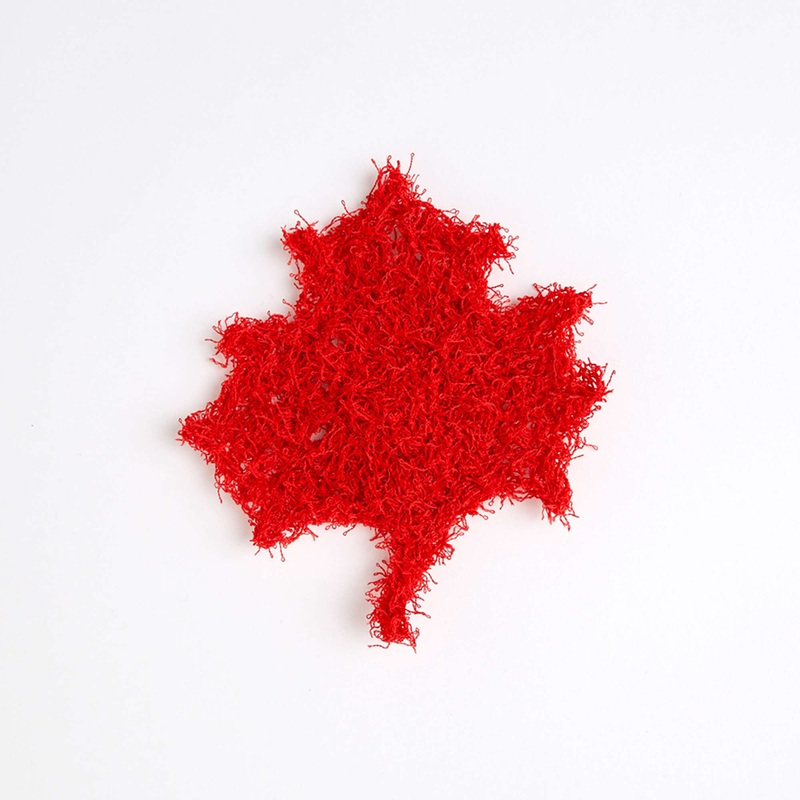Red Heart Crochet Maple Leaf Scrubby