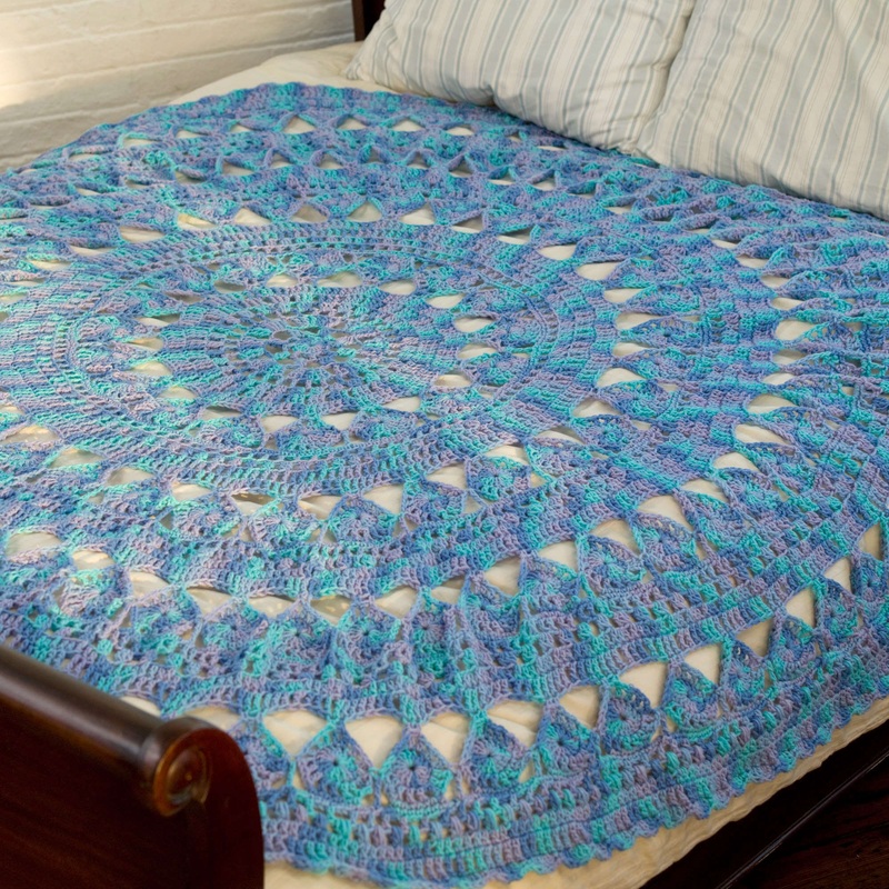 Red Heart Crochet Medallion Circular Throw