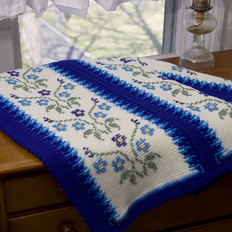Red Heart Crochet Morning Glory Afghan